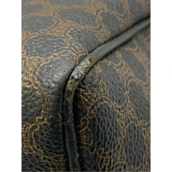CÉLINE Black Coated  Canvas Macadam Handle  Bag - Picture 5 of 9